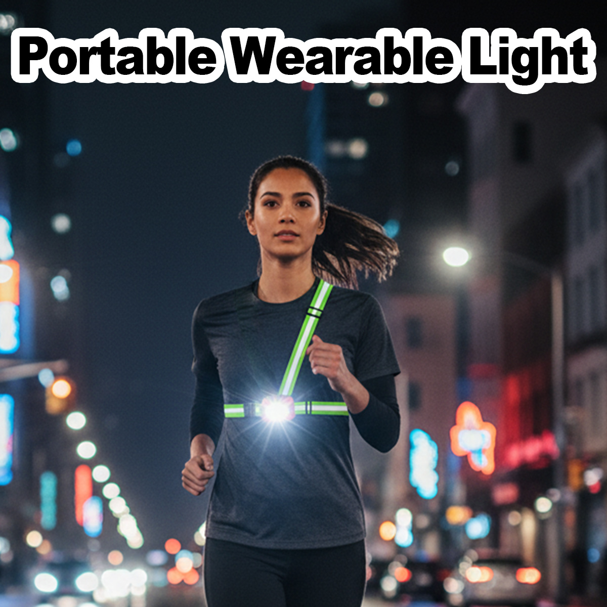 Reflective Running Gear Vest - Koşu Işığı USB Şarj Edilebilir Su