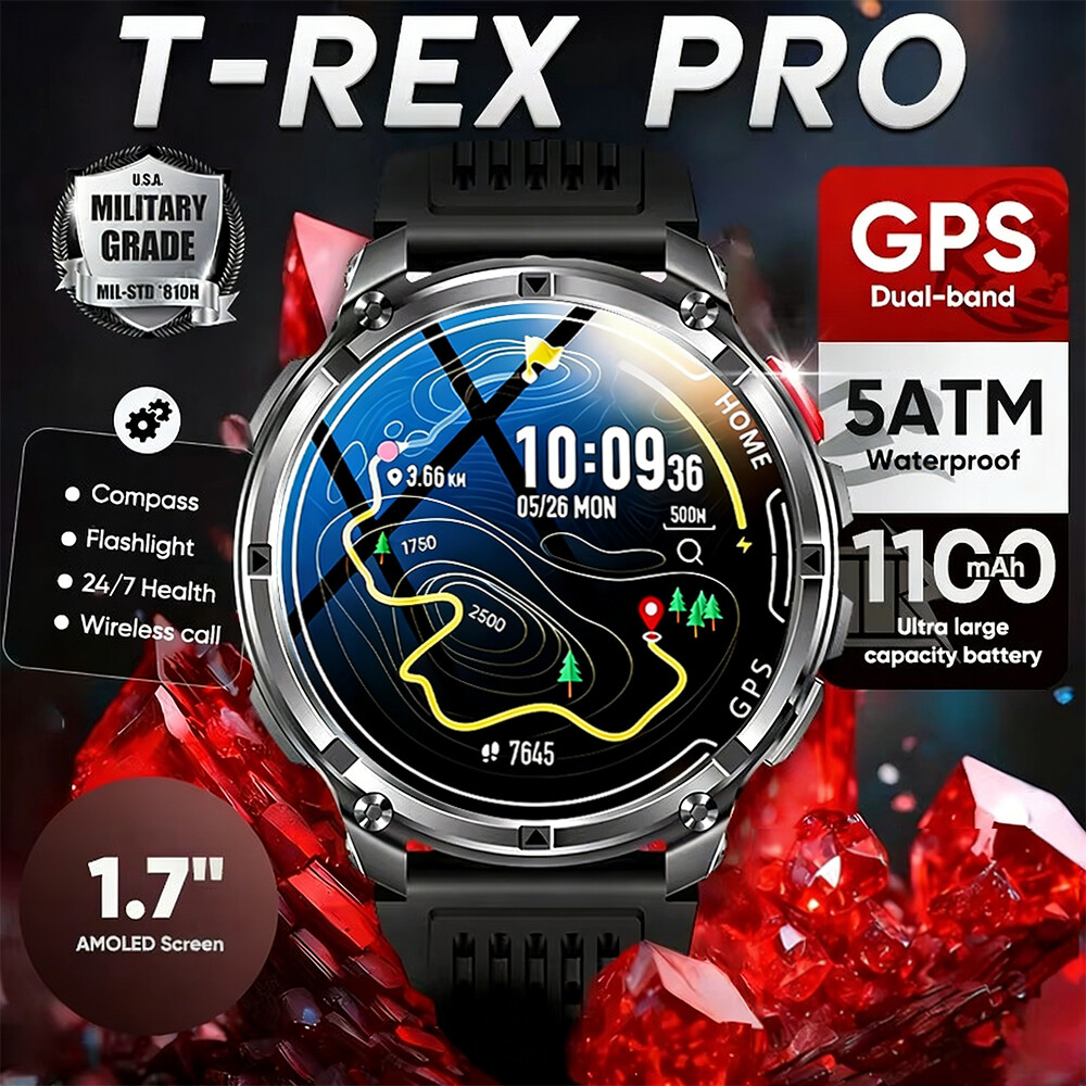 Gps Running Watch - Yeni T-Rex3 Pro 1100mAh Pil Akıllı