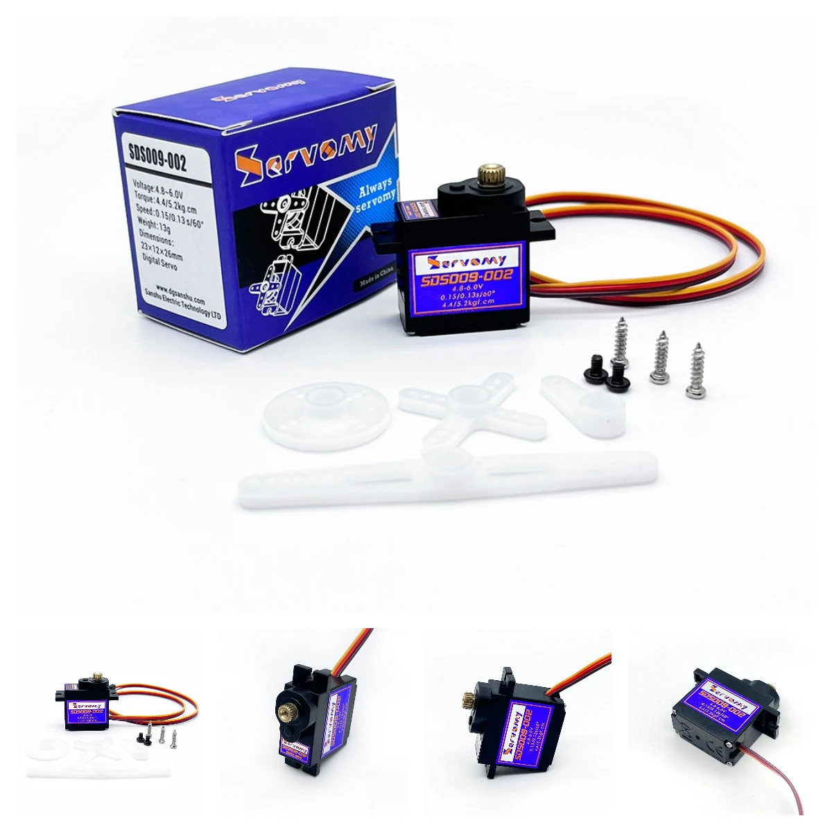 Running Gear Vehicle - 4 adet Servomi SDS009-02 9g Servo