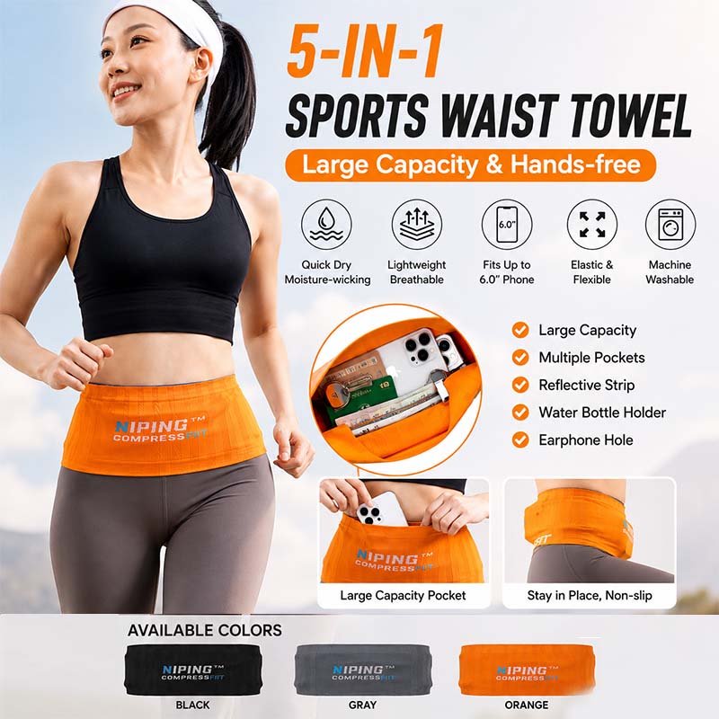 Running Gear For Beginners - Koşu Bel Bandı Görünmez Kaymaz Telefon