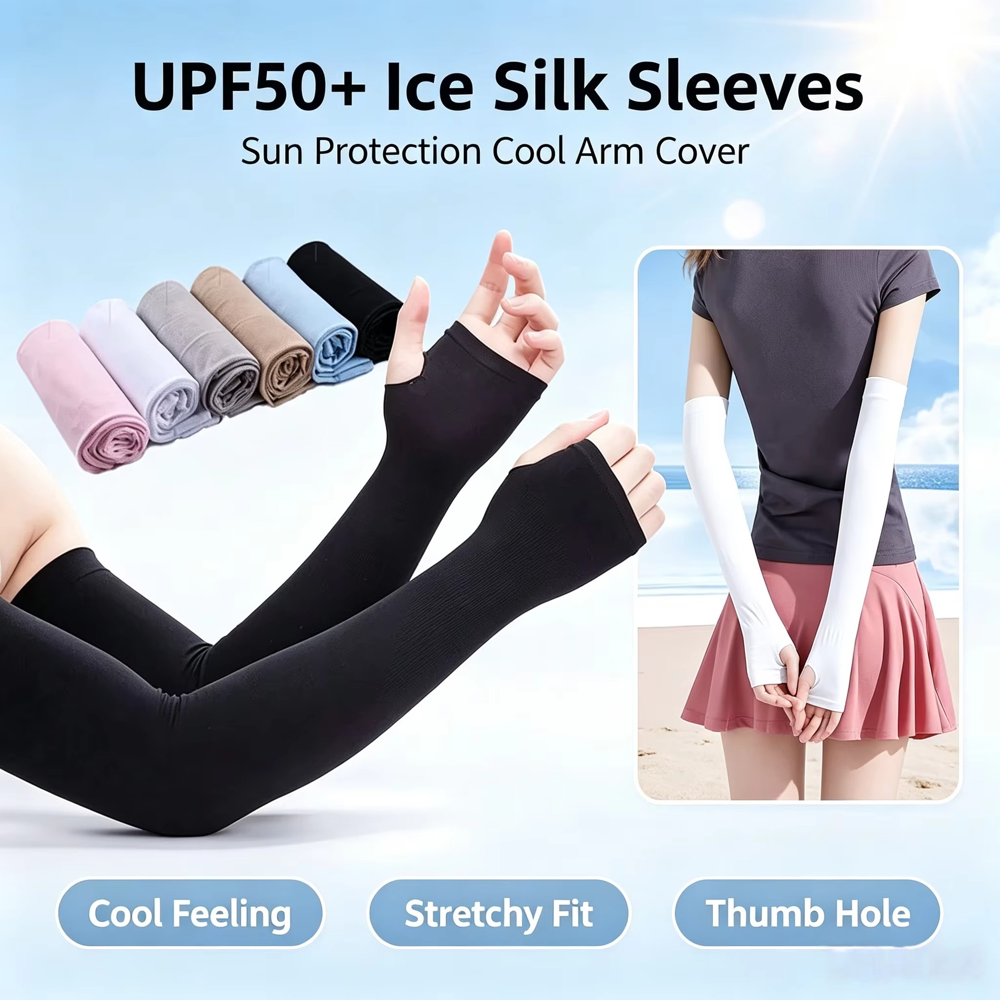 Running Gear On - Bisiklet UV Güneş Korumalı Kol Kılıfları