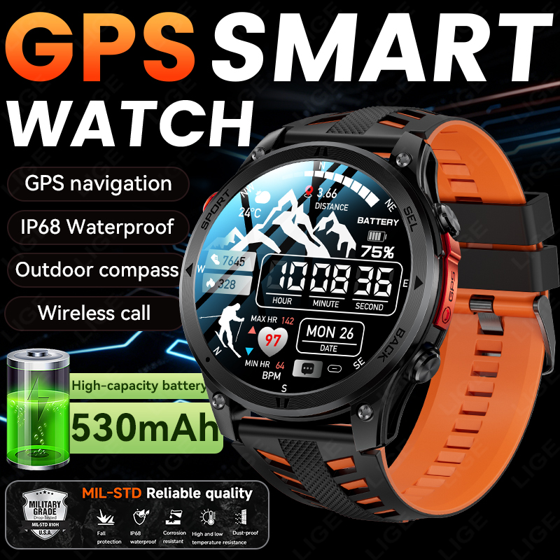 LIGE Askeri GPS Akıllı Saat Da - Gps Running Watch incelemesi ve fiyatı