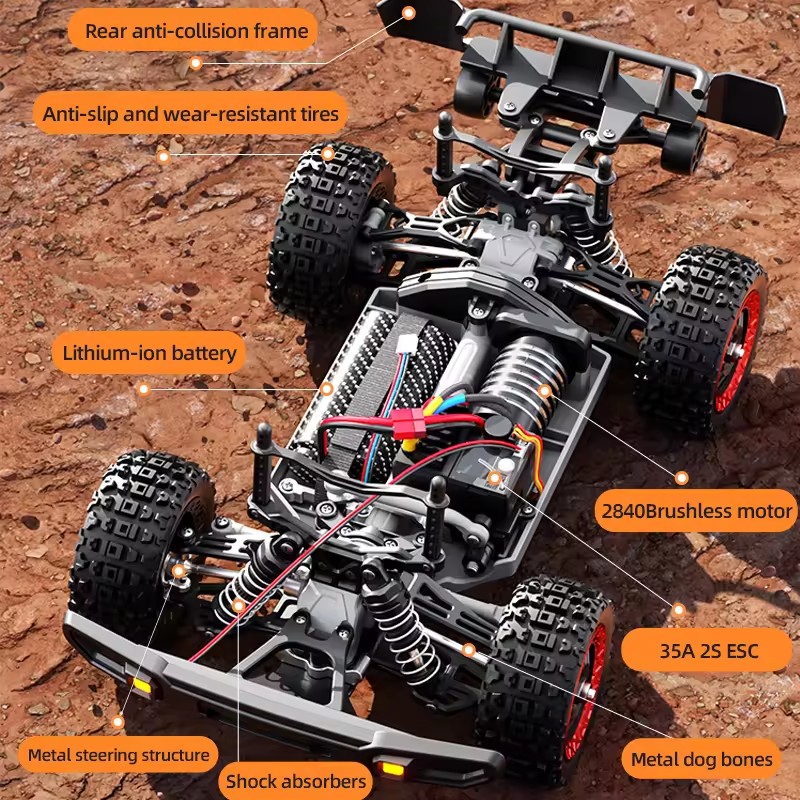 80KM/S Fırçasız RC Yarış Araba - Running Gear Vehicle incelemesi ve fiyatı